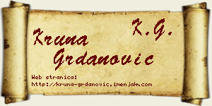 Kruna Grdanović vizit kartica